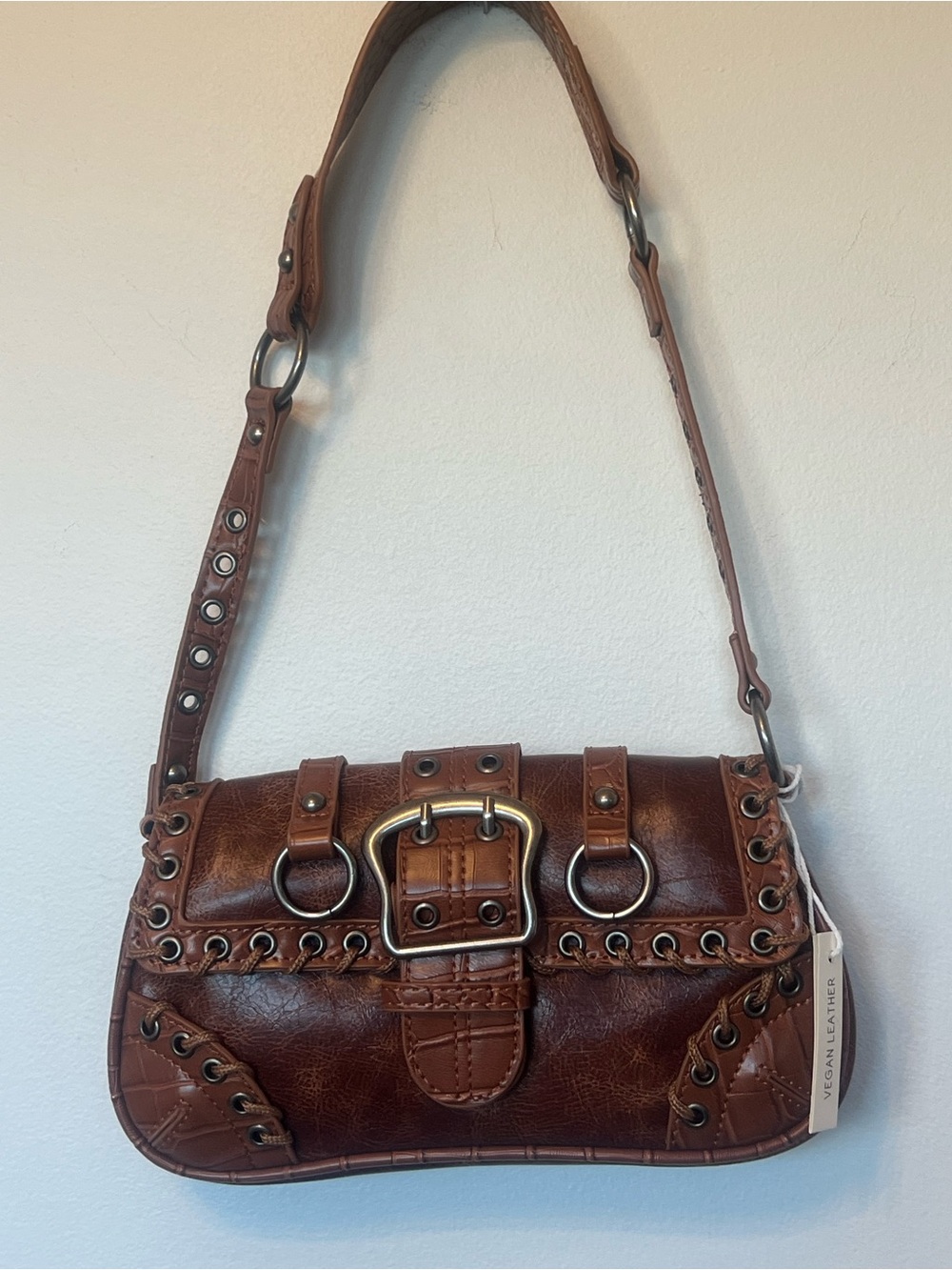 Silence + Noise Jade Laced Rivet Bag